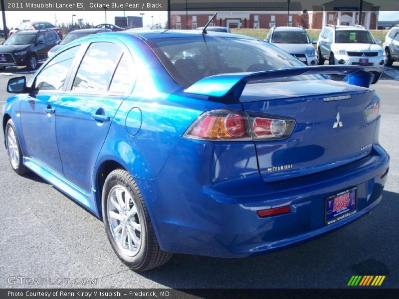 Octane Blue Pearl / Black 2011 Mitsubishi Lancer ES