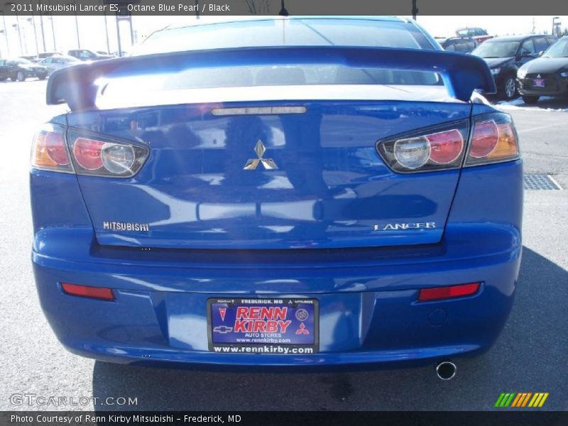 Octane Blue Pearl / Black 2011 Mitsubishi Lancer ES