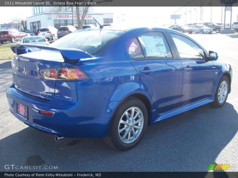 Octane Blue Pearl / Black 2011 Mitsubishi Lancer ES