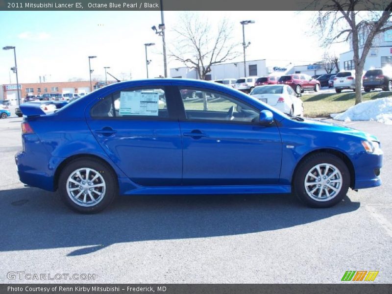 Octane Blue Pearl / Black 2011 Mitsubishi Lancer ES