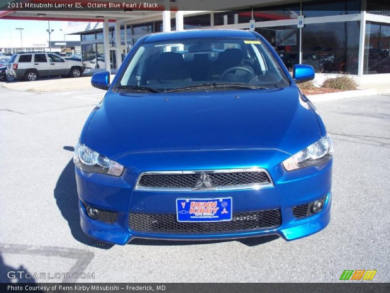 Octane Blue Pearl / Black 2011 Mitsubishi Lancer ES