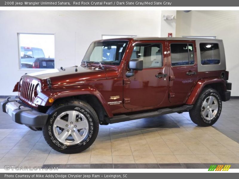 Red Rock Crystal Pearl / Dark Slate Gray/Med Slate Gray 2008 Jeep Wrangler Unlimited Sahara