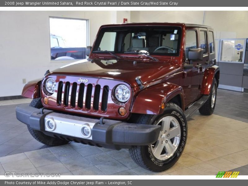Red Rock Crystal Pearl / Dark Slate Gray/Med Slate Gray 2008 Jeep Wrangler Unlimited Sahara