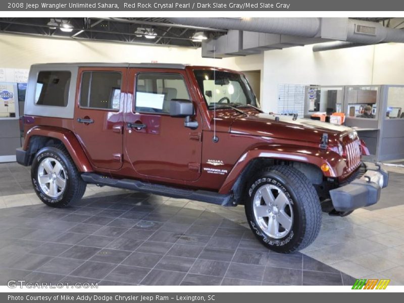 Red Rock Crystal Pearl / Dark Slate Gray/Med Slate Gray 2008 Jeep Wrangler Unlimited Sahara