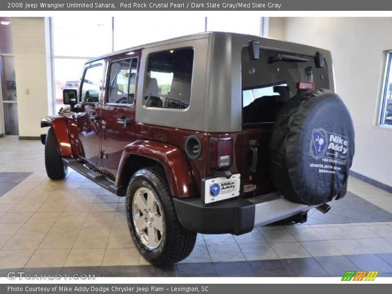Red Rock Crystal Pearl / Dark Slate Gray/Med Slate Gray 2008 Jeep Wrangler Unlimited Sahara