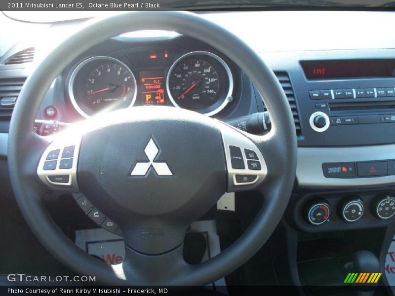 Octane Blue Pearl / Black 2011 Mitsubishi Lancer ES