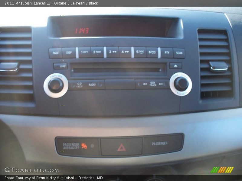 Octane Blue Pearl / Black 2011 Mitsubishi Lancer ES