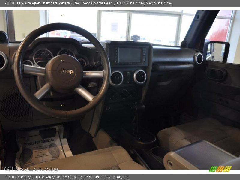 Red Rock Crystal Pearl / Dark Slate Gray/Med Slate Gray 2008 Jeep Wrangler Unlimited Sahara