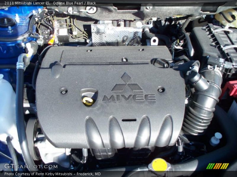 Octane Blue Pearl / Black 2011 Mitsubishi Lancer ES
