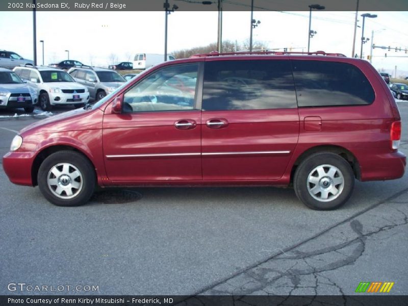 Ruby Red / Beige 2002 Kia Sedona EX