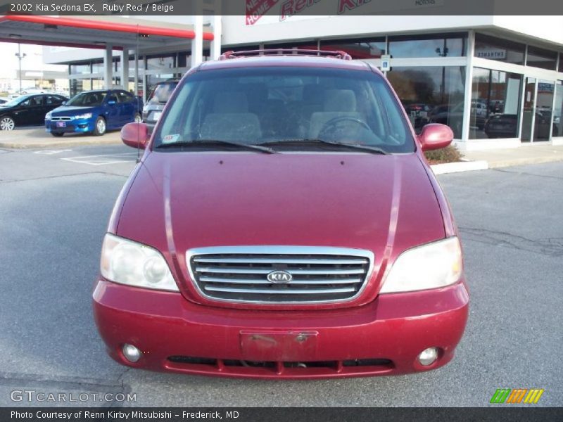 Ruby Red / Beige 2002 Kia Sedona EX