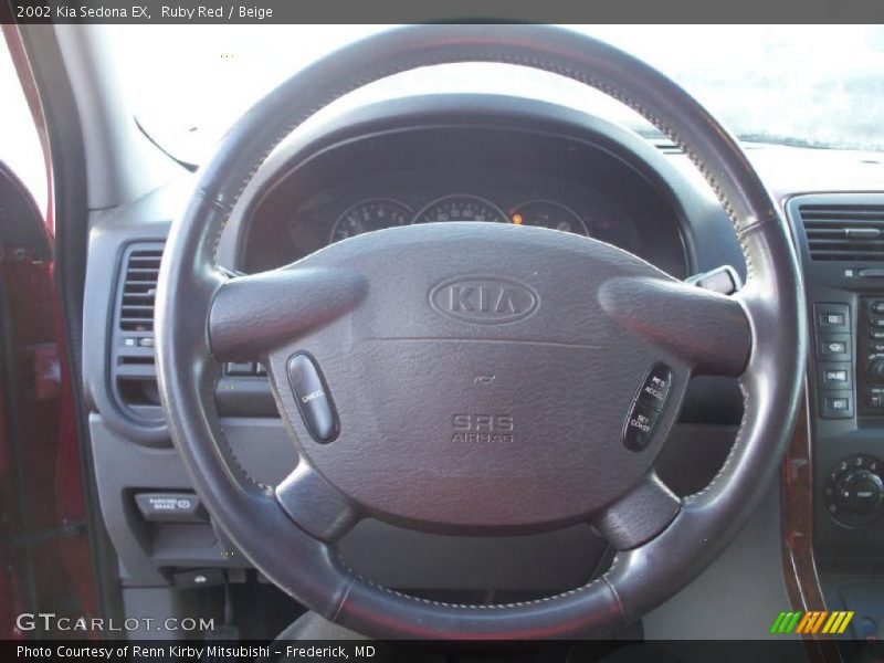 Ruby Red / Beige 2002 Kia Sedona EX