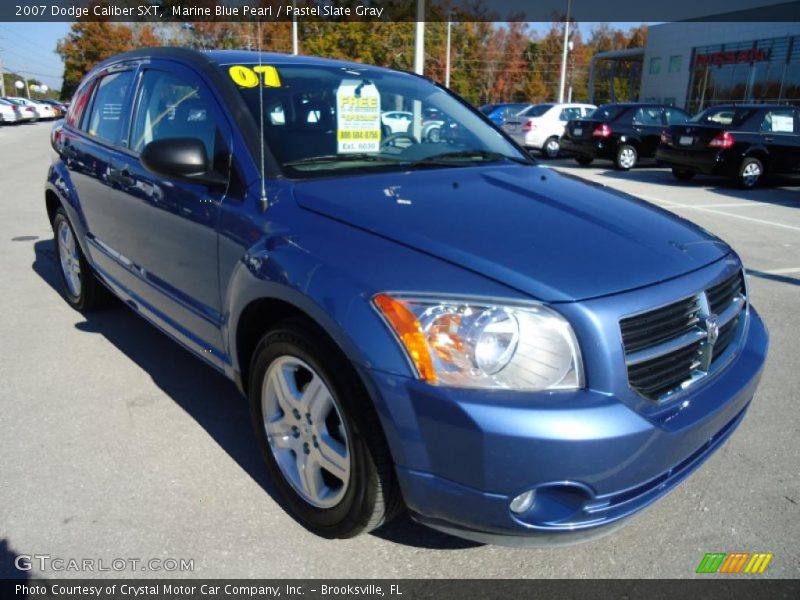 Marine Blue Pearl / Pastel Slate Gray 2007 Dodge Caliber SXT