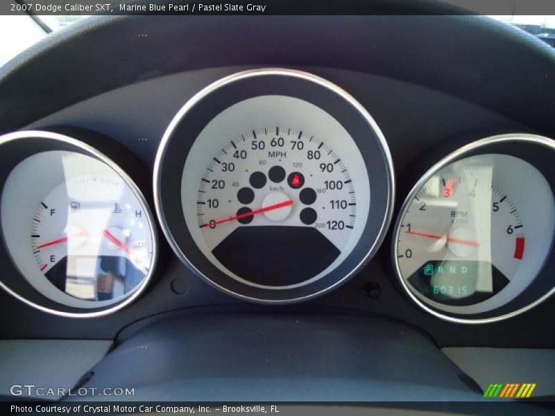 Marine Blue Pearl / Pastel Slate Gray 2007 Dodge Caliber SXT