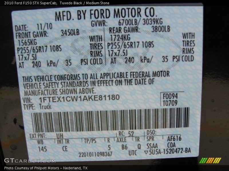 Tuxedo Black / Medium Stone 2010 Ford F150 STX SuperCab