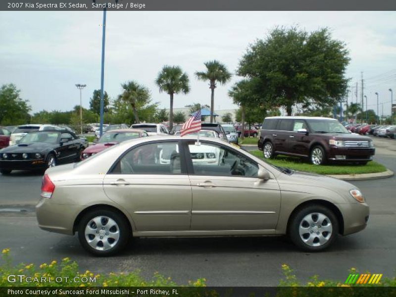 Sand Beige / Beige 2007 Kia Spectra EX Sedan