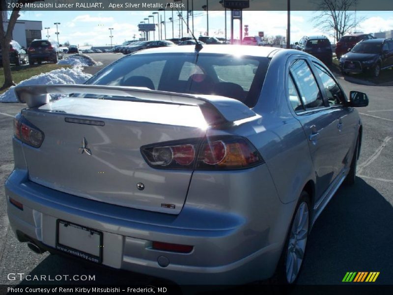 Apex Silver Metallic / Black 2009 Mitsubishi Lancer RALLIART
