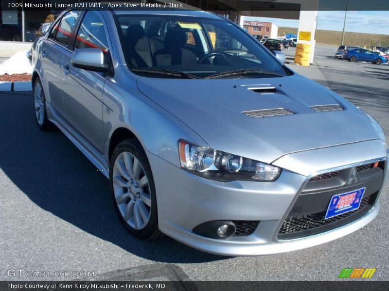 Apex Silver Metallic / Black 2009 Mitsubishi Lancer RALLIART
