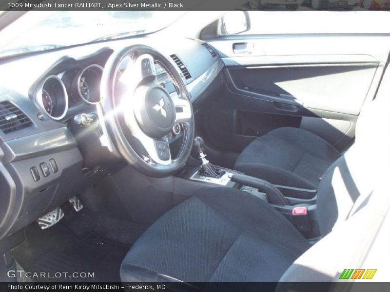 Apex Silver Metallic / Black 2009 Mitsubishi Lancer RALLIART