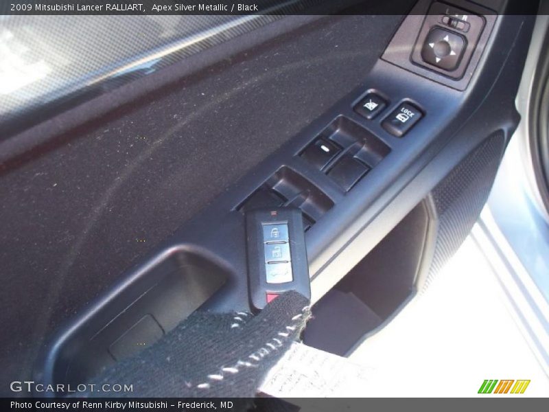 Apex Silver Metallic / Black 2009 Mitsubishi Lancer RALLIART