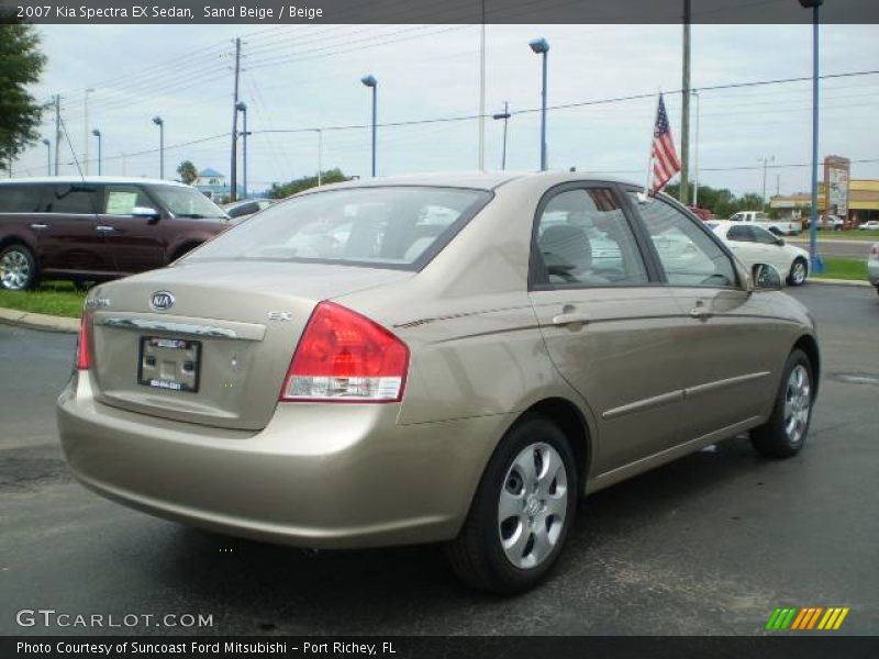 Sand Beige / Beige 2007 Kia Spectra EX Sedan