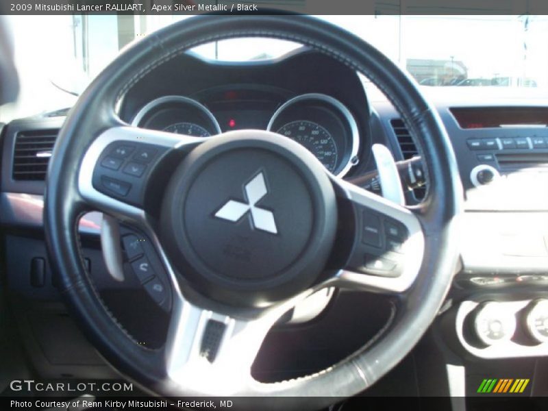 Apex Silver Metallic / Black 2009 Mitsubishi Lancer RALLIART