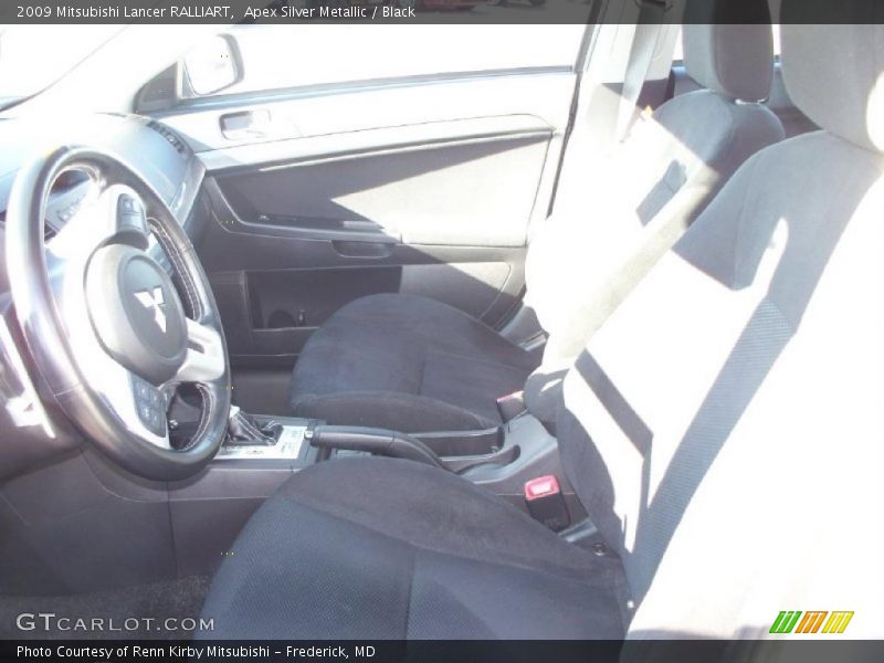 Apex Silver Metallic / Black 2009 Mitsubishi Lancer RALLIART