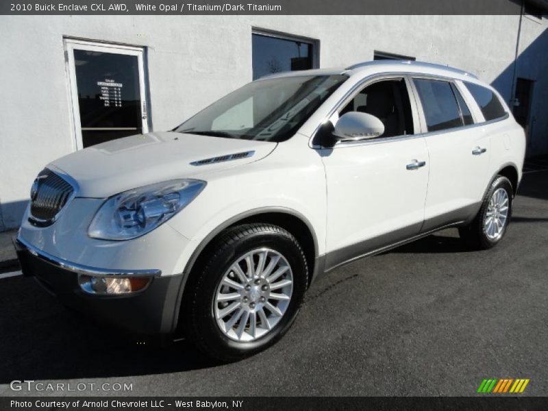 White Opal / Titanium/Dark Titanium 2010 Buick Enclave CXL AWD