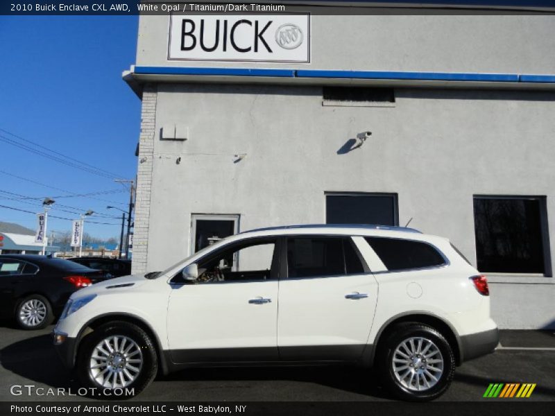 White Opal / Titanium/Dark Titanium 2010 Buick Enclave CXL AWD