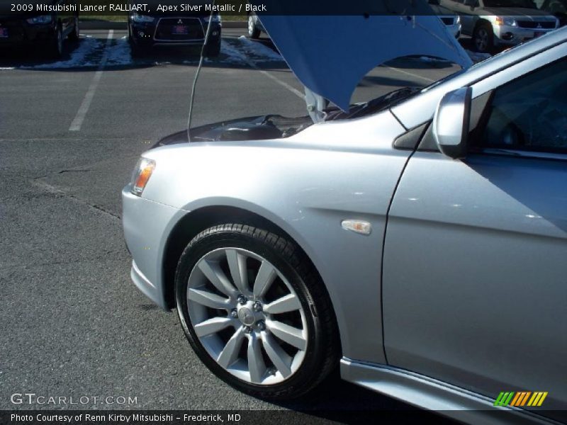 Apex Silver Metallic / Black 2009 Mitsubishi Lancer RALLIART