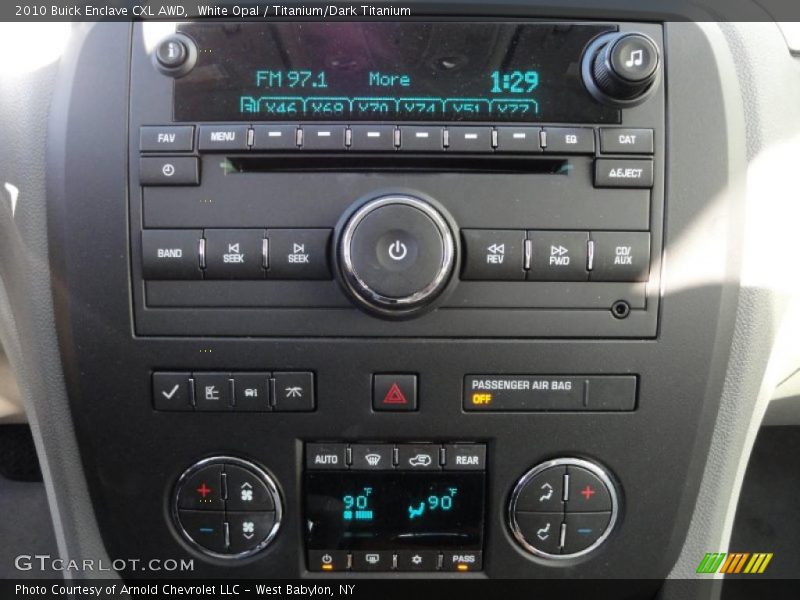 White Opal / Titanium/Dark Titanium 2010 Buick Enclave CXL AWD