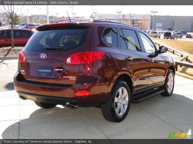 Dark Cherry / Beige 2009 Hyundai Santa Fe Limited