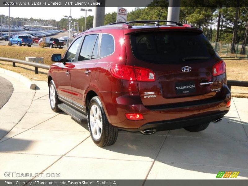 Dark Cherry / Beige 2009 Hyundai Santa Fe Limited