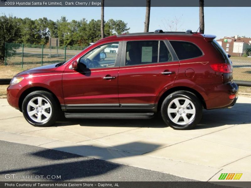 Dark Cherry / Beige 2009 Hyundai Santa Fe Limited