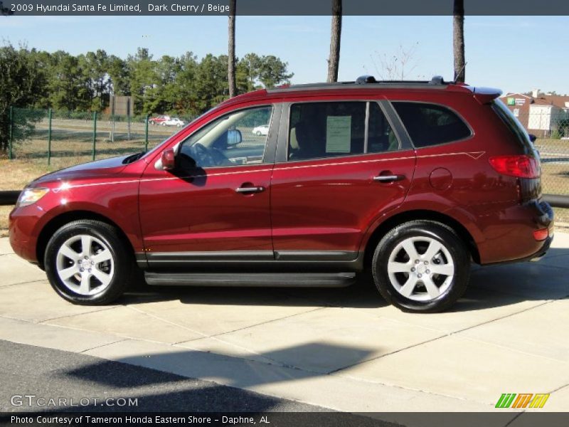 Dark Cherry / Beige 2009 Hyundai Santa Fe Limited