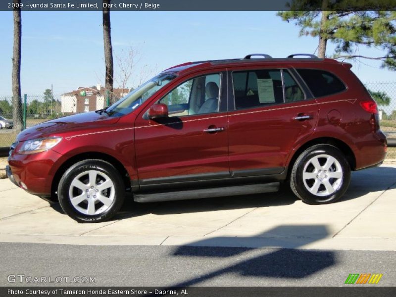Dark Cherry / Beige 2009 Hyundai Santa Fe Limited