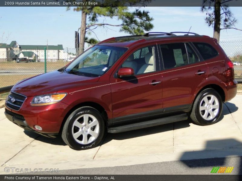 Dark Cherry / Beige 2009 Hyundai Santa Fe Limited