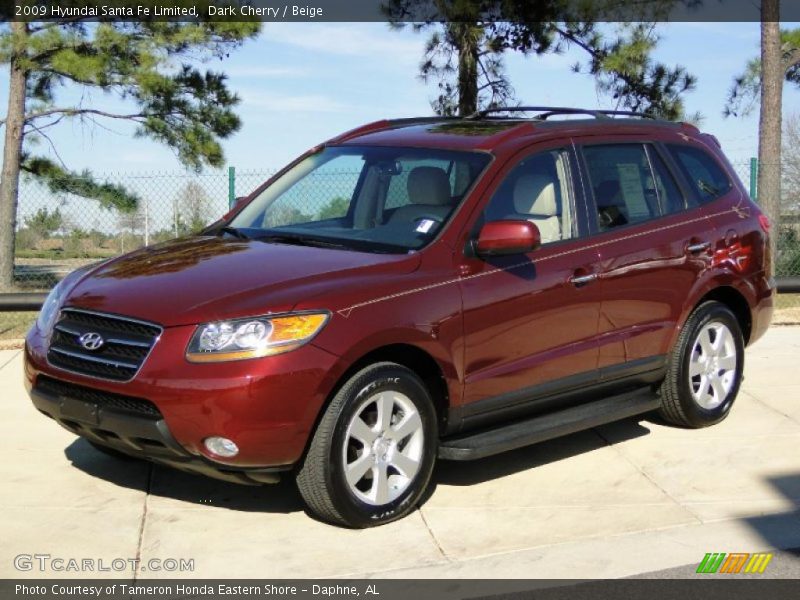 Dark Cherry / Beige 2009 Hyundai Santa Fe Limited