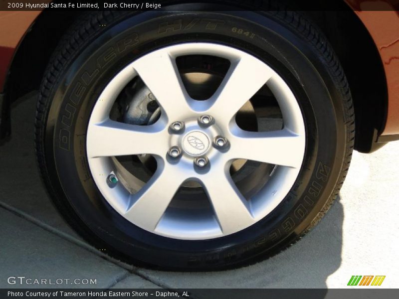 Dark Cherry / Beige 2009 Hyundai Santa Fe Limited