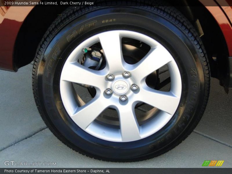 Dark Cherry / Beige 2009 Hyundai Santa Fe Limited