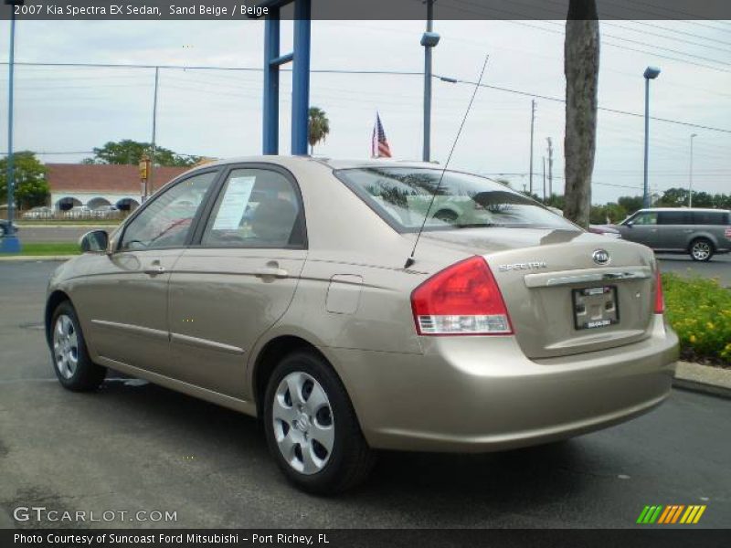 Sand Beige / Beige 2007 Kia Spectra EX Sedan