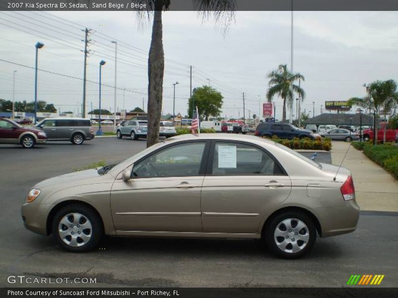 Sand Beige / Beige 2007 Kia Spectra EX Sedan