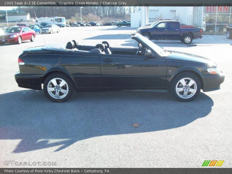 Graphite Green Metallic / Charcoal Grey 2003 Saab 9-3 SE Convertible