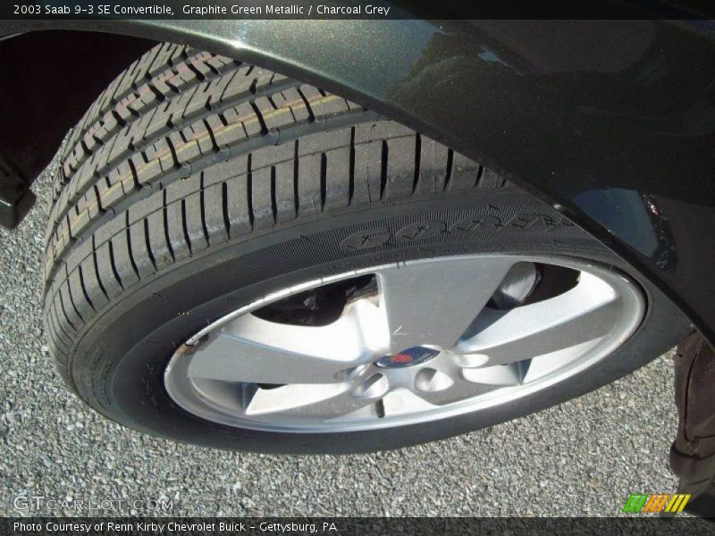 Graphite Green Metallic / Charcoal Grey 2003 Saab 9-3 SE Convertible