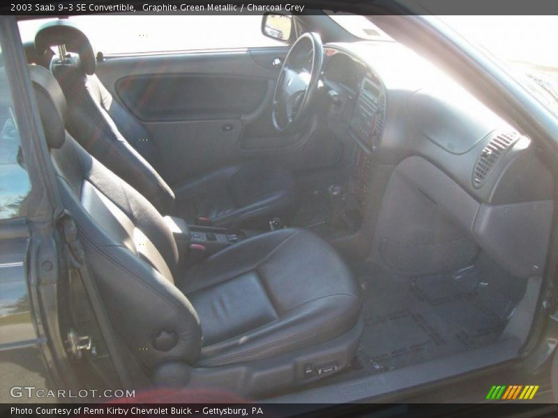 Graphite Green Metallic / Charcoal Grey 2003 Saab 9-3 SE Convertible