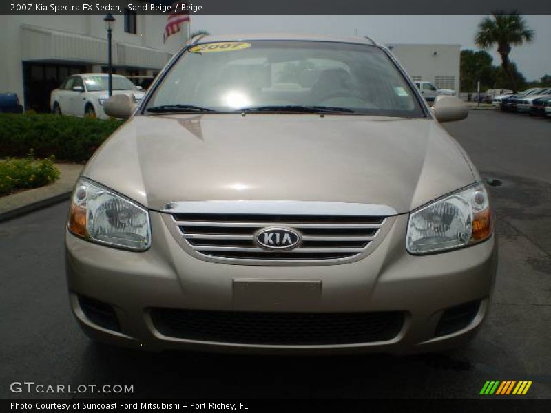 Sand Beige / Beige 2007 Kia Spectra EX Sedan