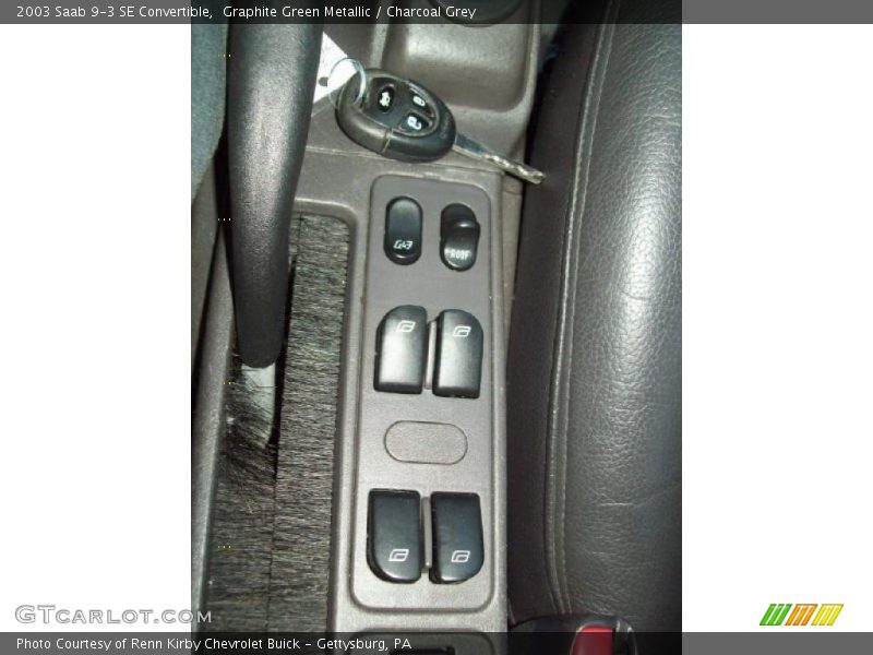 Graphite Green Metallic / Charcoal Grey 2003 Saab 9-3 SE Convertible