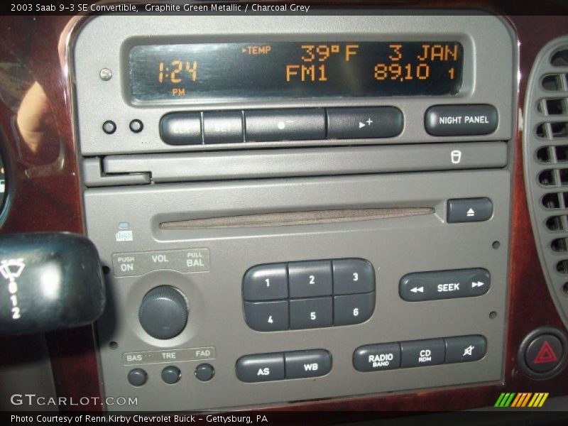 Graphite Green Metallic / Charcoal Grey 2003 Saab 9-3 SE Convertible