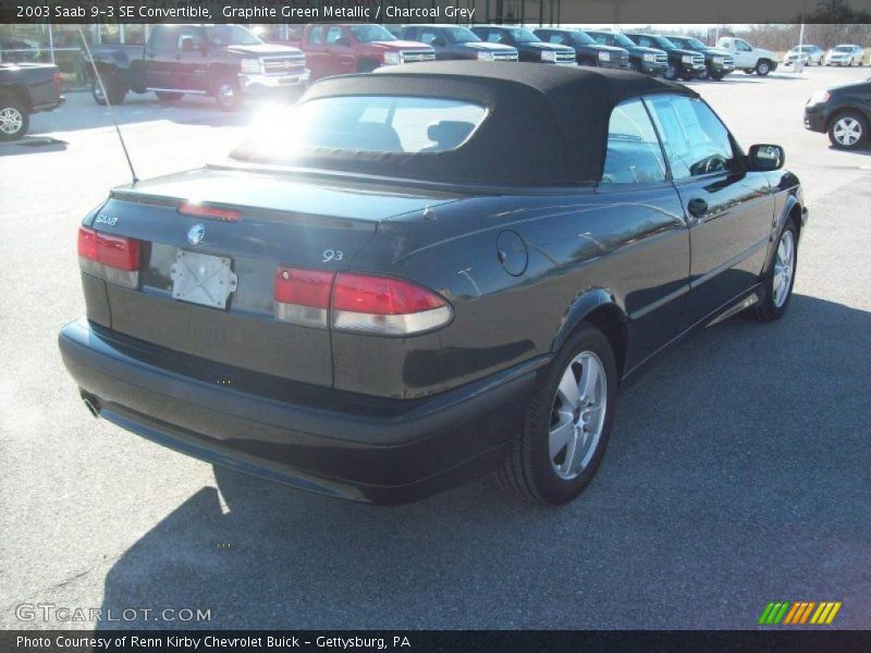 Graphite Green Metallic / Charcoal Grey 2003 Saab 9-3 SE Convertible
