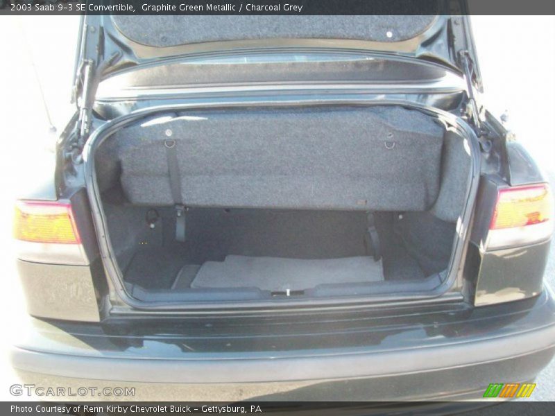 Graphite Green Metallic / Charcoal Grey 2003 Saab 9-3 SE Convertible